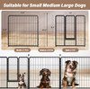 SIMPLE DELUXE DOG PLAYPEN INDOOR | OUTDOOR, 24" HEIGHT, 8 PANELS - BLACK