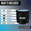 WILDER PORTABLE ICE BATH TUB FOR COLD PLUNGE THERAPY 29.5'' X 31.5'', XL - BLACK