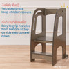 ECR4KIDS GIRLS CHEF'S HELPER KITCHEN TOWER - GRAY WASH