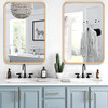FUWU HOME WOOD BATHROOM MIRROR FOR WALL 26" X 40" FARMHOUSE 115105N - NATURAL
