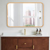 FUWU HOME WOOD BATHROOM MIRROR FOR WALL 26" X 40" FARMHOUSE 115105N - NATURAL