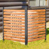 GREENER Privacy Screens 2PCS 38" W x 42" H No Dig Privacy Fence Screen Wood