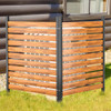 GREENER Privacy Screens 2PCS 38" W x 42" H No Dig Privacy Fence Screen Wood