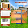 GREENER Privacy Screens 2PCS 38" W x 42" H No Dig Privacy Fence Screen Wood