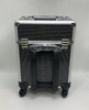 GENERIC 20" ROLLING COSMETICS ORGANIZER, FOLDING TRAYS - BLACK DIAMOND SPARKLES
