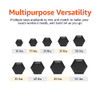 AMAZON BASICS RUBBER HEX DUMBBELL HAND WEIGHT 25LB SINGLE BLACK - BLACK