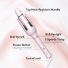 HAHAHOPE AUTOMATIC CURLING IRON ROTATING CURLING WAND 2 BARREL SIZES - PINK