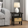 Furinno Andrey Set of 2 End Side Table Night Stand Bedside Table - Espresso