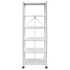 Origami RB Foldable 6 Tier Storage Rack with Wheels, Tall/Slim Model - White
