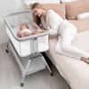 ANGELBLISS BABY BEDSIDE PORTABLE BASSINET BN02 - LIGHT GRAY