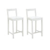 AMAZON BASICS WOODEN BAR STOOL BACKREST 24" SET 2 CH01-0601-005-2P-A05 WHITE
