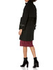 352MB424 COLE HAAN WOMEN BELTED RAGLAN MELTON WOOL COAT SIZE 6 BLACK New