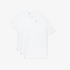 LACOSTE MEN'S 100% COTTON REGULAR FIT V-NECK UNDERSHIRT 3-PACK WHITE M New