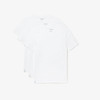 LACOSTE MEN'S 100% COTTON REGULAR FIT V-NECK UNDERSHIRT 3-PACK WHITE M New