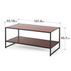 ZINUS TV Stand with Shelf, 40 Inch, Red mahogany wood grain