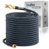 ANUFLES GARDEN HOSE 50FT LIGHTWEIGHT 3-LAYER PVC FLEXIBLE WATER HOSE - BLACK