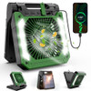 INNOPOWER 20000MAH SOLAR POWER CAMPING FAN WITH LED LANTERN CKFAN-001 - GREEN