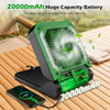 INNOPOWER 20000MAH SOLAR POWER CAMPING FAN WITH LED LANTERN CKFAN-001 - GREEN