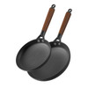 LAMFO Cast Iron Skillets, 8 Inch 10 Inch Non Stick Frying Pans - Black