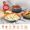 Gotham Steel 9.5" Square Fry Pan Ultra Nonstick Ceramic GS-SQNSPAN-ORG/BLK-9.5