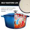 MÜELLERHOME MUELLER 6QT DUTCH OVEN, HEAVY DUTY CASSEROLE WITH LID - AQUA BLUE