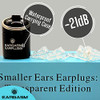 EARGASM SMALLER EARS EARPLUGS HIGH FIDELITY FILTERED REUSABLE EAR-PLUGS - Clear New