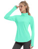 FKEEP WOMEN'S SUN SHIRTS LONG SLEEVE ATHLETIC JACKETS UPF 50+ AQUA GREEN S New
