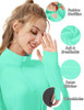 FKEEP WOMEN'S SUN SHIRTS LONG SLEEVE ATHLETIC JACKETS UPF 50+ AQUA GREEN S New