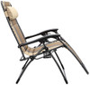 Amazon Basics Outdoor Padded Zero Gravity Folding Lounge Chair Pack of 2 - Beige