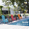 CECAROL OVERSIZED ADIRONDACK CHAIR PLASTIC OUTDOOR FIRE PIT CHAIR AC01 - BLACK