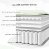 NOVILLA KING MATTRESS 12 INCH GEL MEMORY FOAM HYBRID N-M02020-12-K-N2 - WHITE