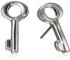 MARC BY MARC JACOBS LOST & FOUND KEY ARGENTO SILVER STUDS KEY MOTIF EARRINGS New