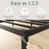 Zinus ABEL 14 Inch Platform Bed Frame Steel Slat Support OLB-QLSP-14KS - Black