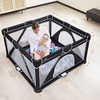ANGELBLISS BABY PLAYPEN FOLDABLE PLAYPEN FOR BABIES AND TODDLERS - BLACK