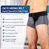 QAKE HERNIA BELT MEN & WOMEN LEFT/RIGHT SIDE INGUINAL HERNIUM SUPPORT BLACK M