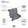 SWISSGEAR 8020 ECLIPSE HARDSIDE LUGGAGE SPINNER WHEELS CHECKED-MEDIUM 24-INCH New