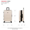 SWISSGEAR 8020 ECLIPSE HARDSIDE LUGGAGE SPINNER WHEELS CHECKED-MEDIUM 24-INCH New