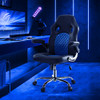 OLIXIS GAMING ERGONOMIC OFFICE DESK FLIP-UP ARMRESTS AND SUPPORT PU - BLUE