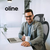 OLINE ERGOPRO ERGONOMIC OFFICE CHAIR ROLLING DESK 4D ADJUSTABLE ARMREST - BLACK