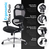 OLINE ERGOPRO ERGONOMIC OFFICE CHAIR ROLLING DESK 4D ADJUSTABLE ARMREST - BLACK