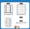 CAPHAUS 40-INCH HEIGHT FOLDABLE HEAVY-DUTY PET PLAYPEN DOOR SET OF 8 - BLACK