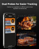 AYMDKI WIRELESS MEAT THERMOMETER APP CONTROL 600FT BLUETOOTH RANGE - SILVER/GRAY