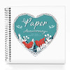 UNCONDITIONAL ROSIE UNIQUE FIRST WEDDING ANNIVERSARY MEMORY BOOK WHITE/GREEN