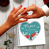 UNCONDITIONAL ROSIE UNIQUE FIRST WEDDING ANNIVERSARY MEMORY BOOK WHITE/GREEN