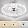 SKRFORM CEILING FANS LIGHTS REMOTE 20'' LOW PROFILE CEILING FAN - WHITE