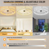 SKRFORM CEILING FANS LIGHTS REMOTE 20'' LOW PROFILE CEILING FAN - WHITE