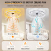 SKRFORM CEILING FANS LIGHTS REMOTE 20'' LOW PROFILE CEILING FAN - WHITE