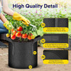 IPOWER 5 PACK 10 GALLON GROW BAGS GARDEN PLANTS NONWOVEN FABRIC POTS - BLACK New