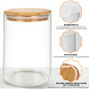 KMISE SOURDOUGH STARTER JAR, 34 OZ DIY PRO GLASS THERMOMETER, SPATULA - CLEAR