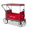 RADIO FLYER CONVERTIBLE STROLL N WAGON WITH PULL & PUSH HANDLE RED/BLACK